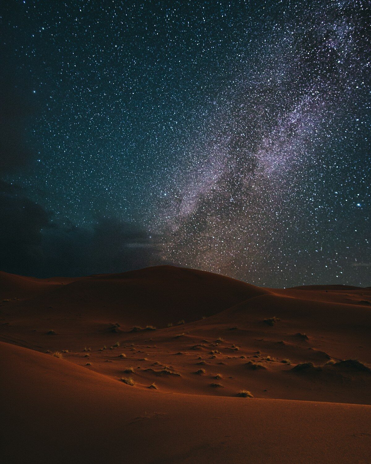 The Milky Way over the desert at night