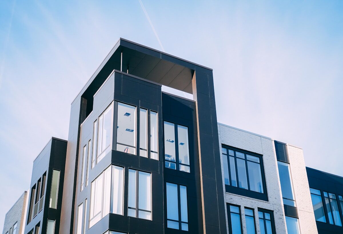 A modern apartment building